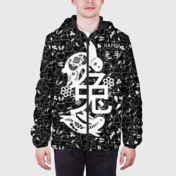 Куртка с капюшоном мужская Happy chinese new year, black bunnies, цвет: 3D-черный — фото 2
