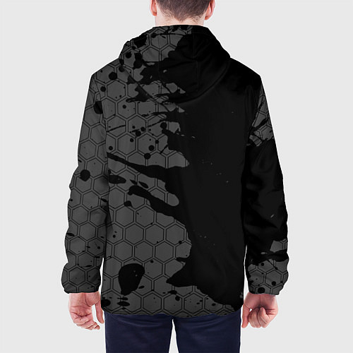 Мужская куртка Metro Exodus glitch на темном фоне: по-вертикали / 3D-Черный – фото 4