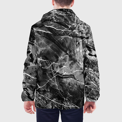 Мужская куртка Текстура - Crack / 3D-Белый – фото 4