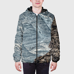 Куртка с капюшоном мужская Море и гора, цвет: 3D-черный — фото 2