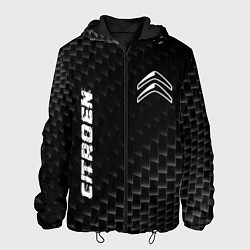 Куртка с капюшоном мужская Citroen карбоновый фон, цвет: 3D-черный