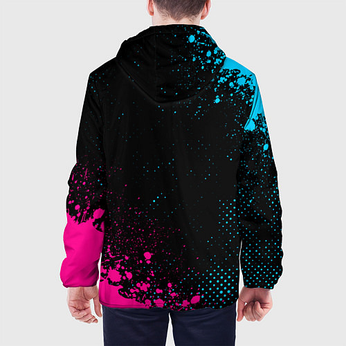 Мужская куртка Need for Speed - neon gradient: надпись, символ / 3D-Черный – фото 4
