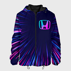 Куртка с капюшоном мужская Honda neon speed lines, цвет: 3D-черный
