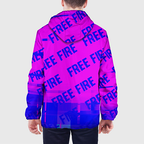 Мужская куртка Free Fire glitch text effect: паттерн / 3D-Черный – фото 4