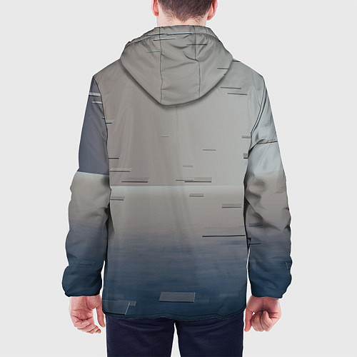 Мужская куртка Космос и абстрактные стёкла / 3D-Белый – фото 4