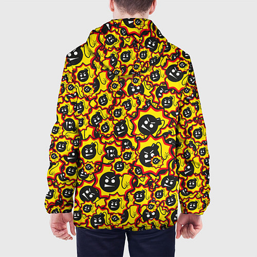 Мужская куртка Serious Sam logo pattern / 3D-Белый – фото 4
