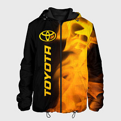 Куртка с капюшоном мужская Toyota - gold gradient: по-вертикали, цвет: 3D-черный