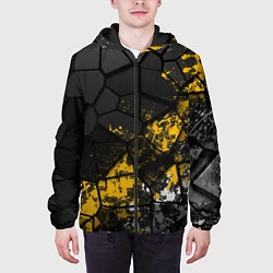 Куртка с капюшоном мужская Имперская геометрия, цвет: 3D-черный — фото 2