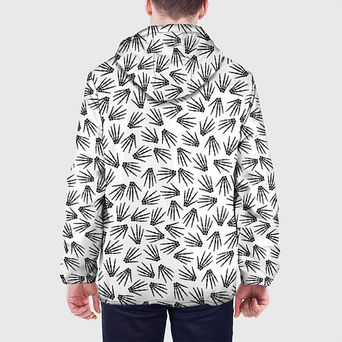 Мужская куртка Ладонь скелета / 3D-Черный – фото 4