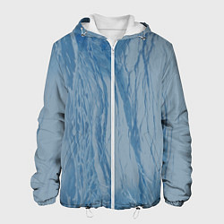 Куртка с капюшоном мужская Замёрзший тёмный лёд, цвет: 3D-белый