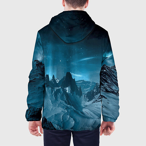 Мужская куртка Снежные горные вершины / 3D-Белый – фото 4