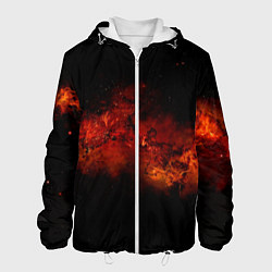 Мужская куртка Абстрактные взрывы в космосе и красные звёзды
