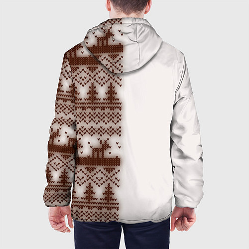 Мужская куртка Кролик 2023 ушки: по-вертикали на светлом / 3D-Белый – фото 4