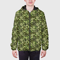 Куртка с капюшоном мужская Милитари деньги бумажные, цвет: 3D-черный — фото 2