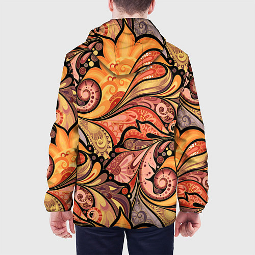 Мужская куртка Multicolored branching floral patterns / 3D-Черный – фото 4