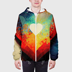 Куртка с капюшоном мужская Your heart, цвет: 3D-белый — фото 2