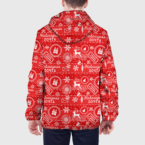 Мужская куртка Посылка от Деда Мороза / 3D-Белый – фото 4