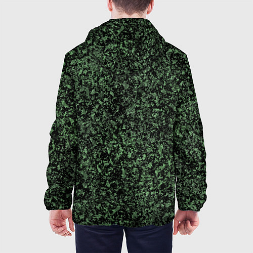 Мужская куртка Черный и зеленый камуфляжный / 3D-Белый – фото 4