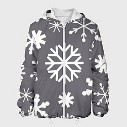 Куртка с капюшоном мужская Snow in grey, цвет: 3D-белый