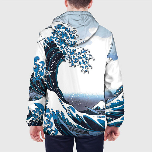 Мужская куртка Цунами в Японии / 3D-Белый – фото 4