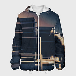 Мужская куртка Множество стеклянных кубов и фигур