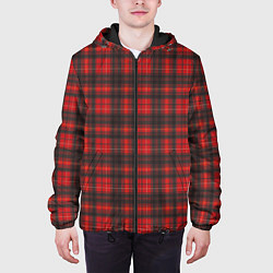 Куртка с капюшоном мужская Шотландский Тартан, цвет: 3D-черный — фото 2