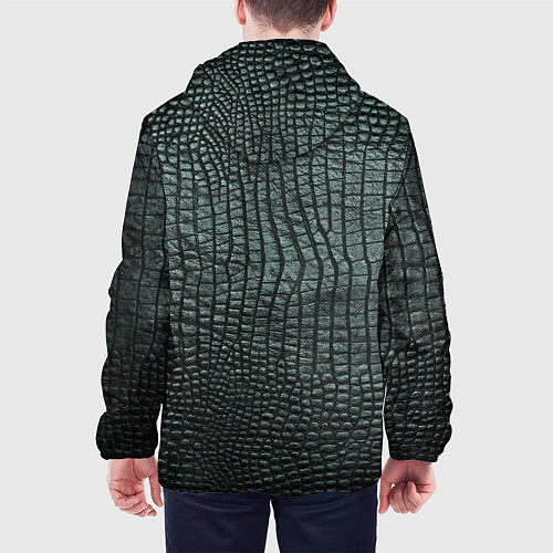 Мужская куртка Кожа крокодила - fashion / 3D-Белый – фото 4