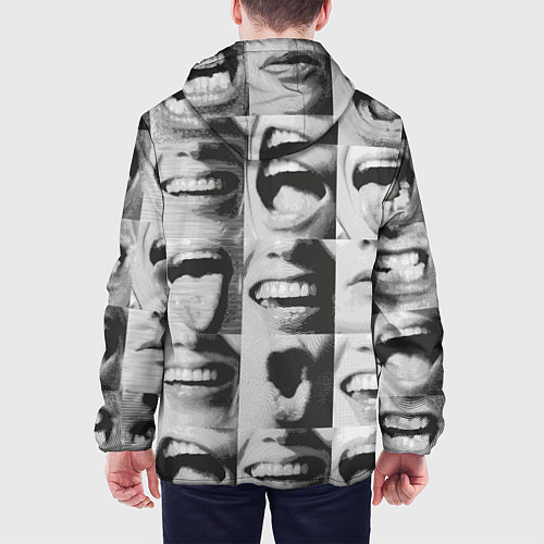 Мужская куртка Принт с частью лица / 3D-Белый – фото 4