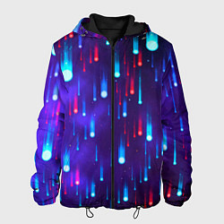 Куртка с капюшоном мужская Neon rain, цвет: 3D-черный