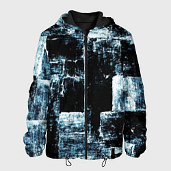 Мужская куртка Голубой, чёрный и белый абстракт