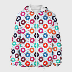 Мужская куртка Пончики на светлом фоне