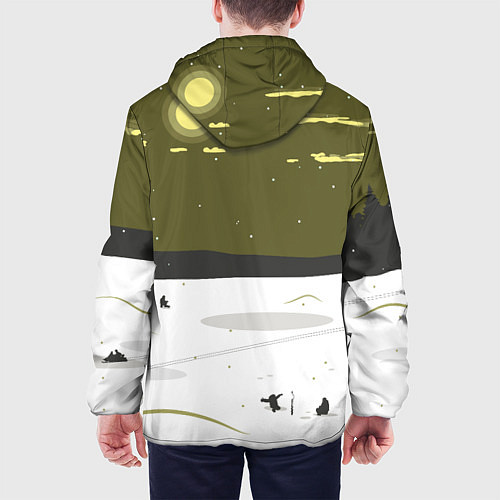 Мужская куртка Зимняя рыбалка / 3D-Белый – фото 4