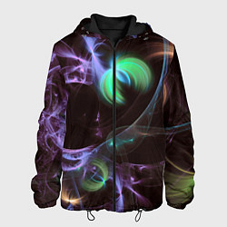 Мужская куртка Магические фиолетовые волны и цветные космические