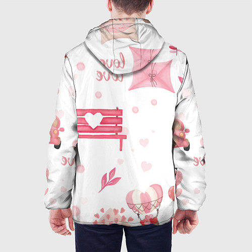 Мужская куртка Нежная любовь / 3D-Белый – фото 4