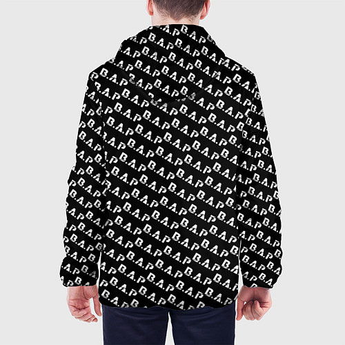Мужская куртка B A P black n white pattern / 3D-Белый – фото 4