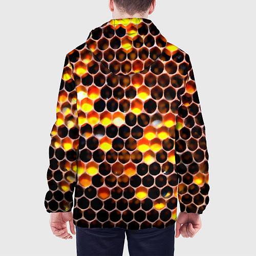 Мужская куртка Медовые пчелиные соты / 3D-Белый – фото 4
