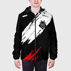 Куртка с капюшоном мужская G2 форма, цвет: 3D-черный — фото 2