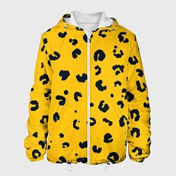 Куртка с капюшоном мужская Леопардик, цвет: 3D-белый