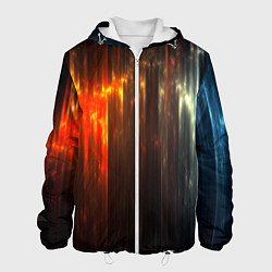Куртка с капюшоном мужская Космос сияние, цвет: 3D-белый