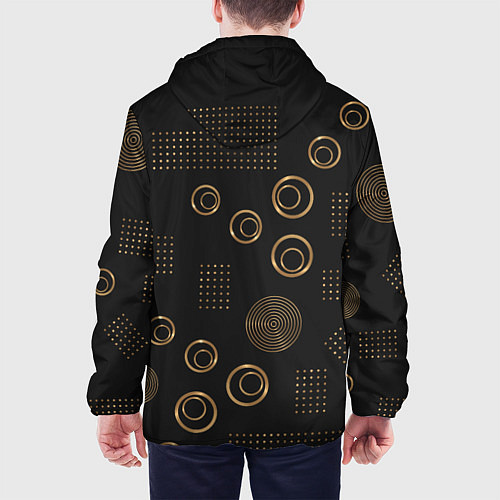 Мужская куртка Memphis Стильный узор из точек и кругов / 3D-Черный – фото 4