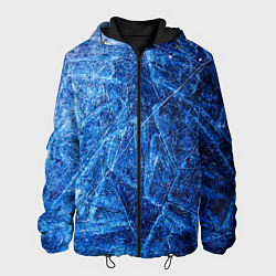 Куртка с капюшоном мужская Текстура расколотого льда, цвет: 3D-черный