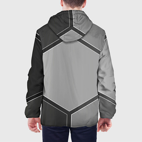 Мужская куртка Серебряные металлические пластины / 3D-Белый – фото 4