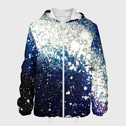 Куртка с капюшоном мужская Необъятные просторы вселенной, цвет: 3D-белый