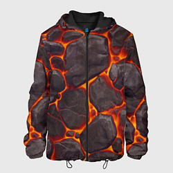 Куртка с капюшоном мужская Каменная лава, цвет: 3D-черный