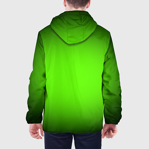 Мужская куртка Кислотный зеленый с градиентом / 3D-Черный – фото 4