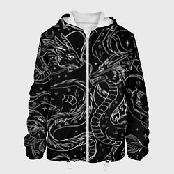 Мужская куртка Дракон - унесенные призраками: тату на черном
