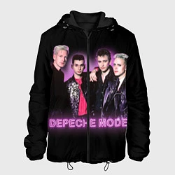 Куртка с капюшоном мужская 80s Depeche Mode neon, цвет: 3D-черный