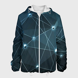Куртка с капюшоном мужская Сеть нейронов, цвет: 3D-белый