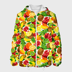 Куртка с капюшоном мужская Fruit abundance, цвет: 3D-белый