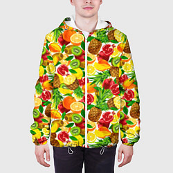 Куртка с капюшоном мужская Fruit abundance, цвет: 3D-белый — фото 2